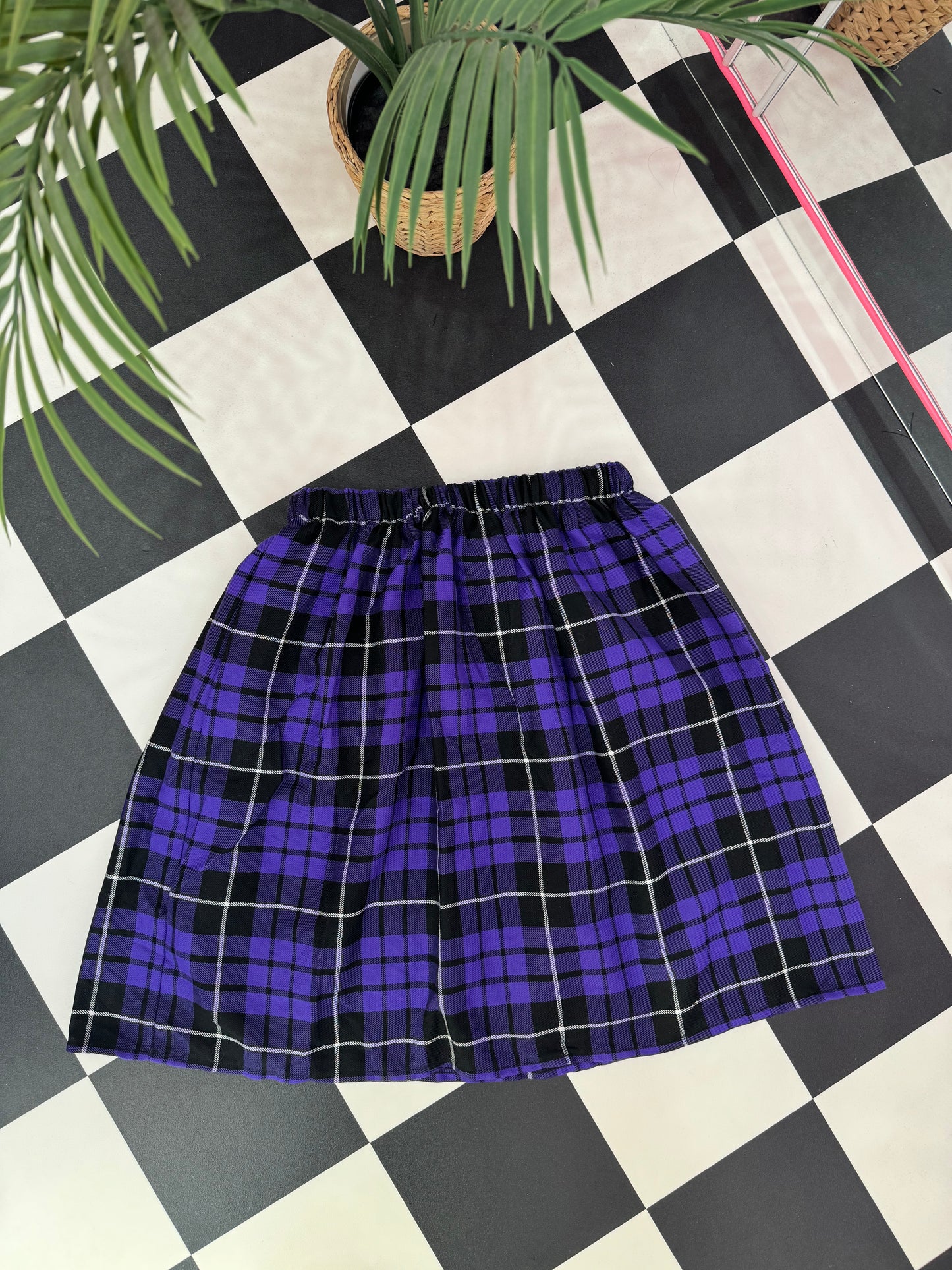 SAMPLE SALE - PURPLE TARTAN SKIRT (6)