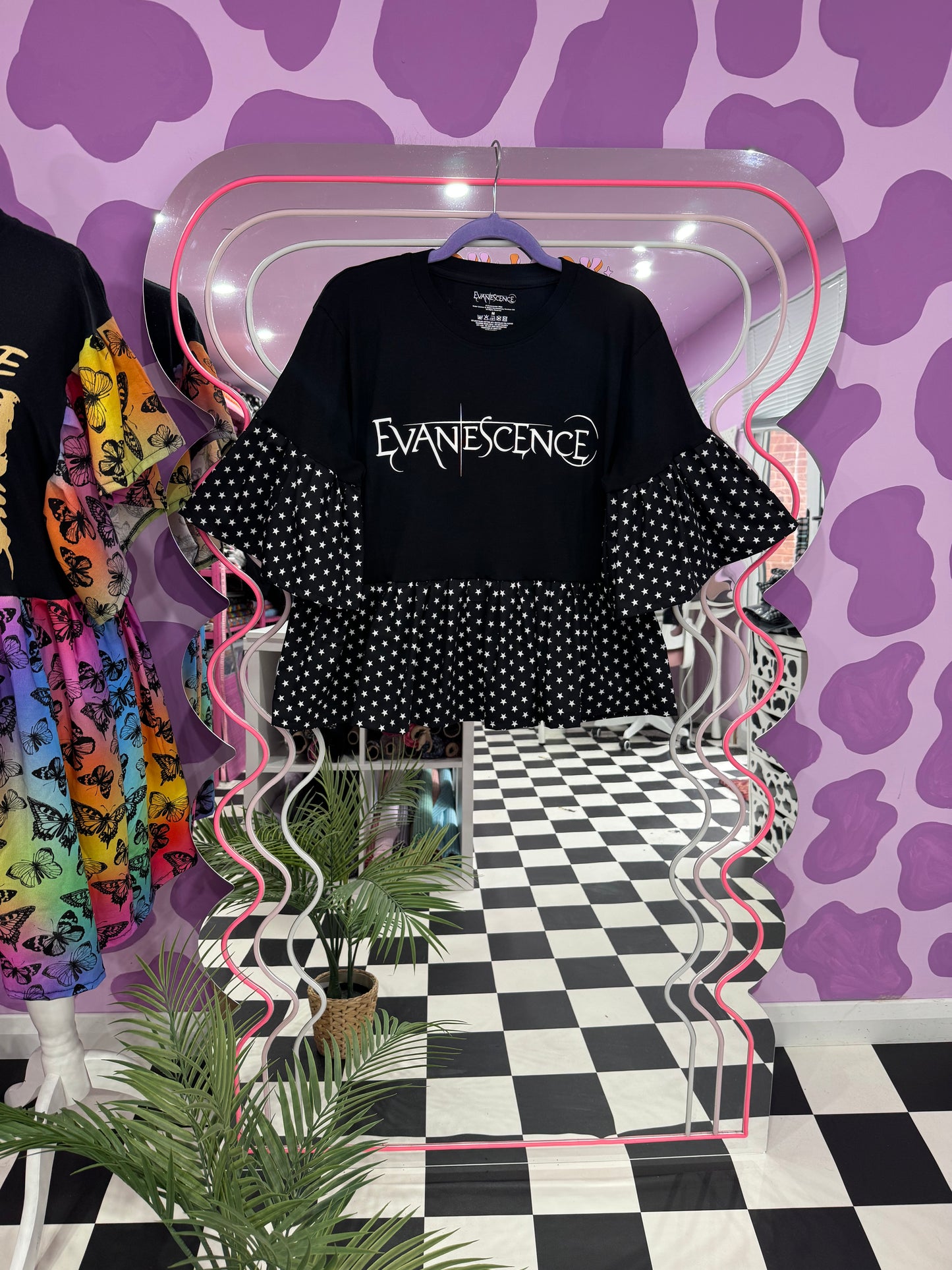 EVANESCENCE B&W STARS TOP (M)