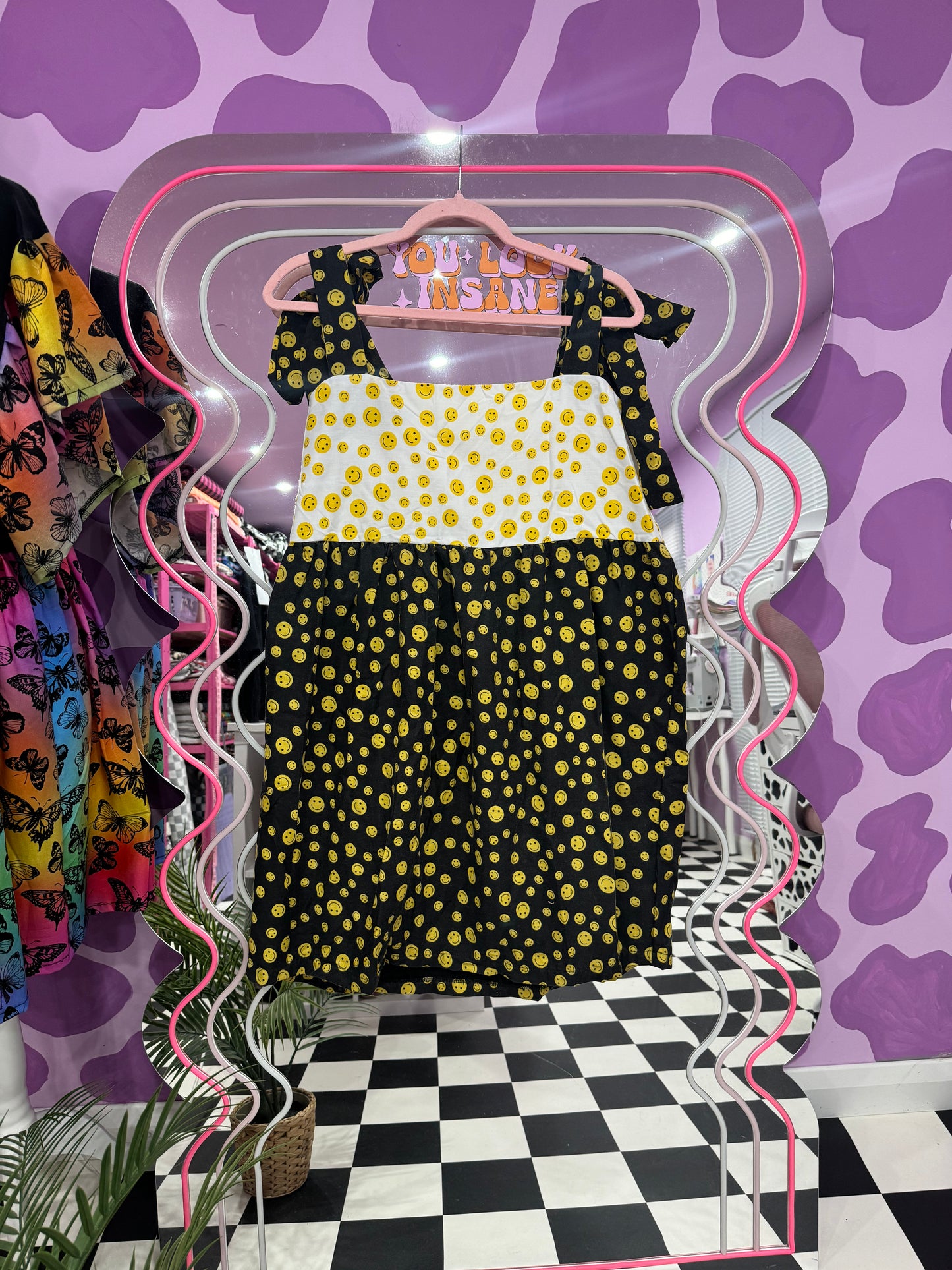 SAMPLE SALE - SMILEY POPPY DRESS (S)
