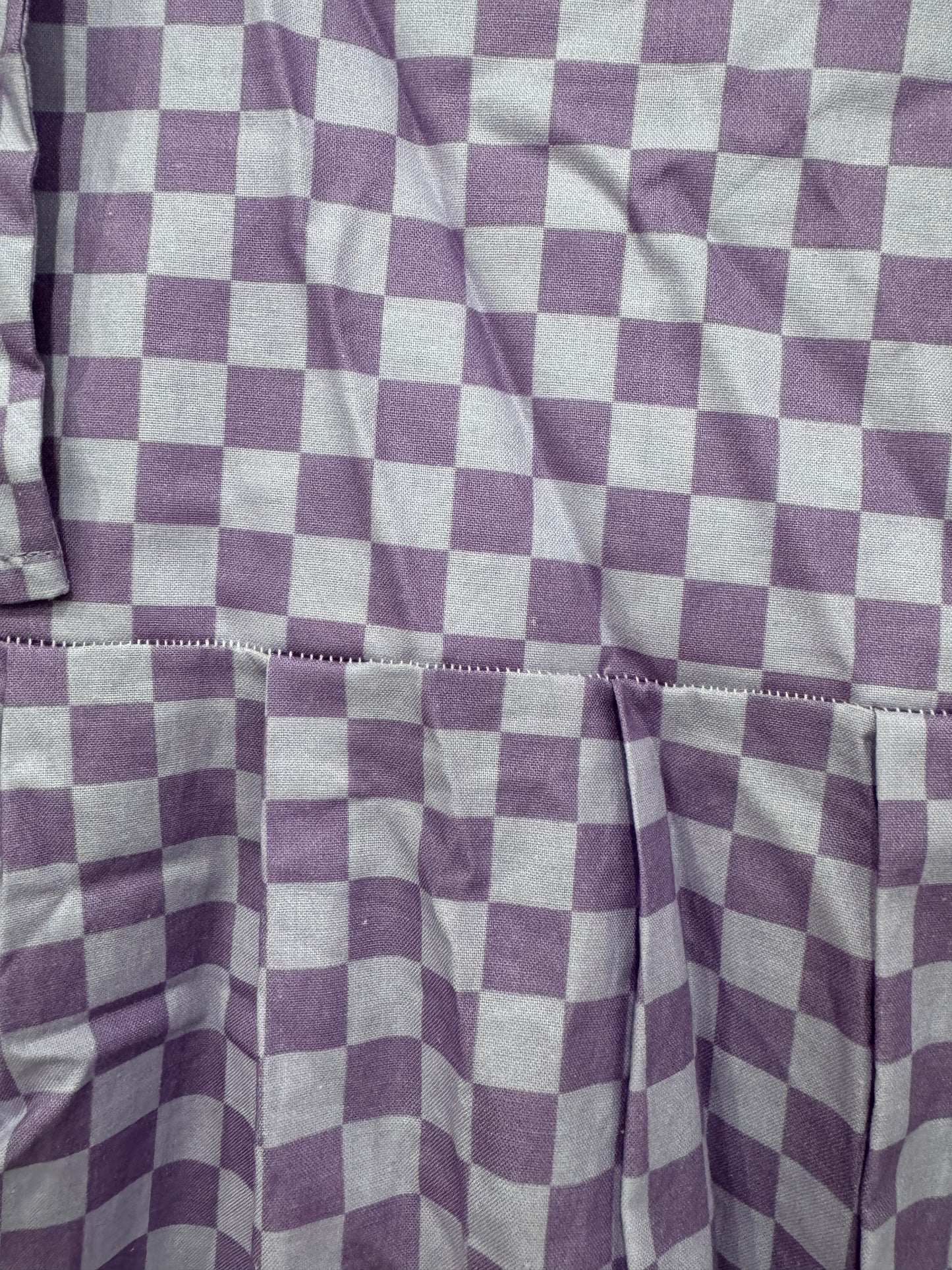 SAMPLE SALE - LILAC CHECK POPPY DRESS (S)