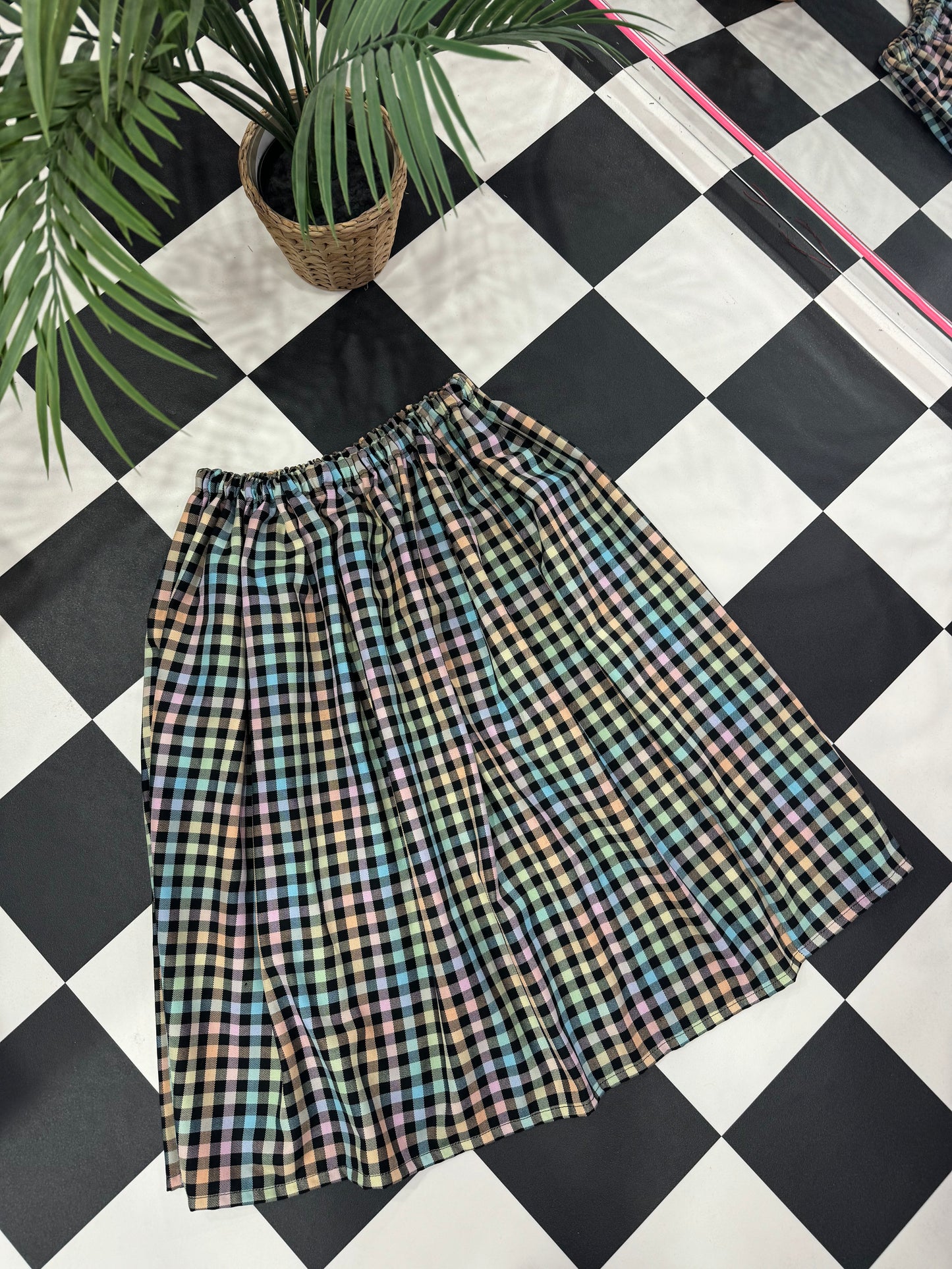 SAMPLE SALE - MULTI TARTAN MIDI SKIRT (12)