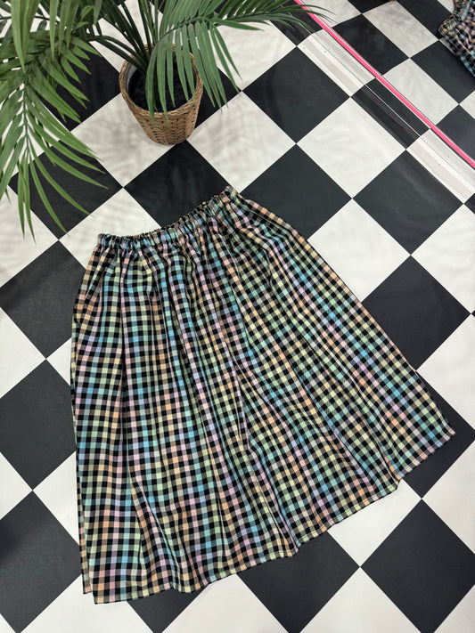 SAMPLE SALE - MULTI TARTAN MIDI SKIRT (12)