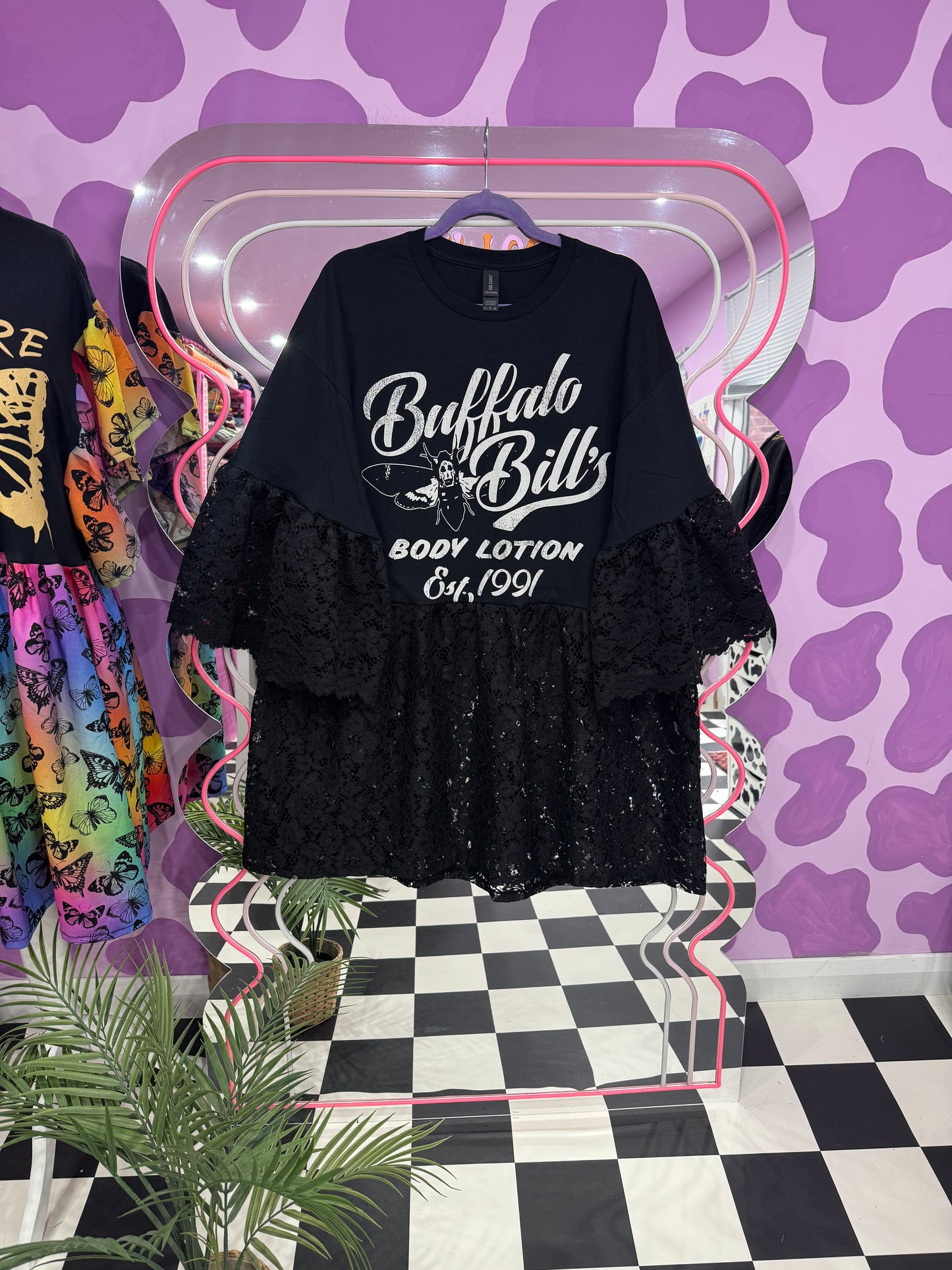 BUFFALO BILL BLACK LACE SMOCK (XL)