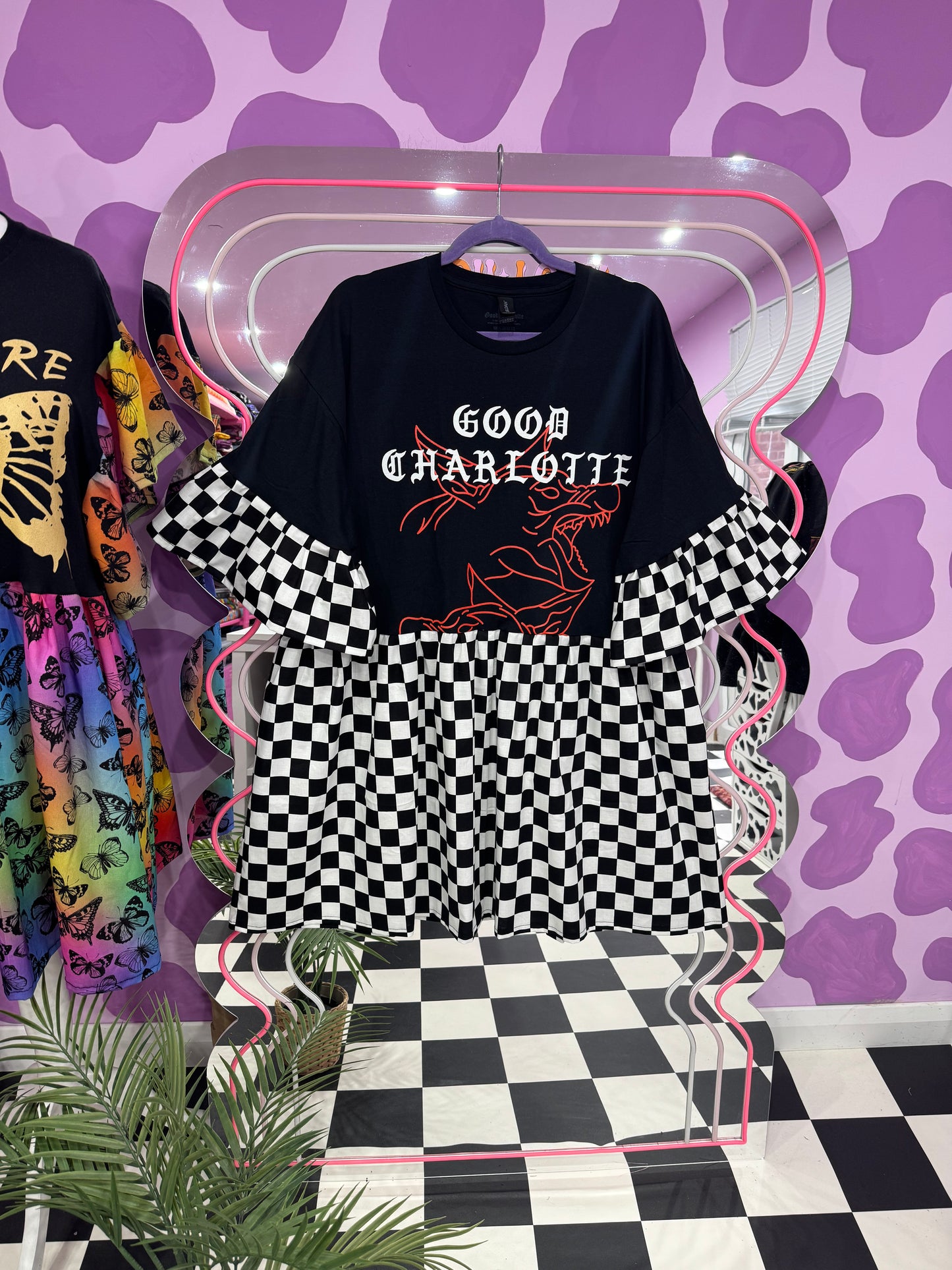 GOOD CHARLOTTE B&W CHECK SMOCK (XL)