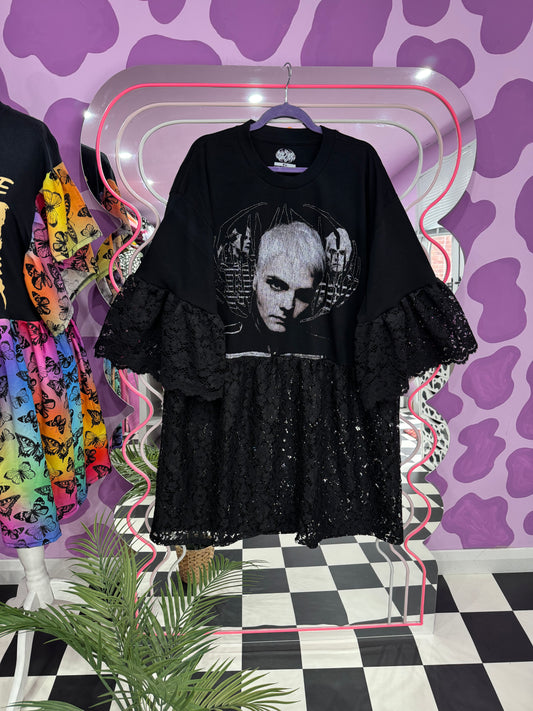 GERARD WAY BLACK LACE SMOCK (XL)