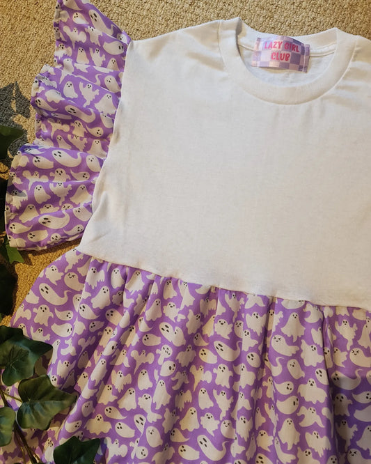 Lilac Ghost Smock Dress
